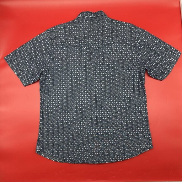 Wrangler Western Men's Size Large Blue Star Print Pearl Snap Rodeo Cowboy Shirt - Picture 8 of 11